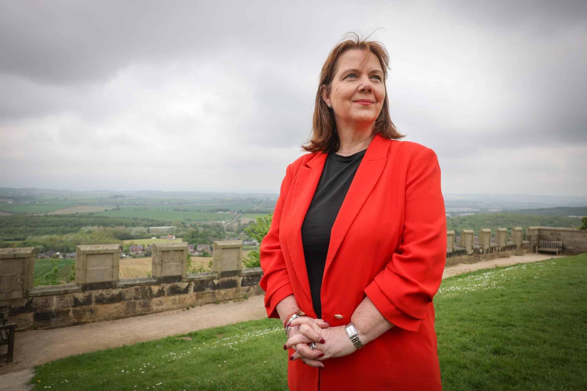 Mayor of the East Midlands, Claire Ward at Bolsover Castle, part of the Rebel Rangers trail.