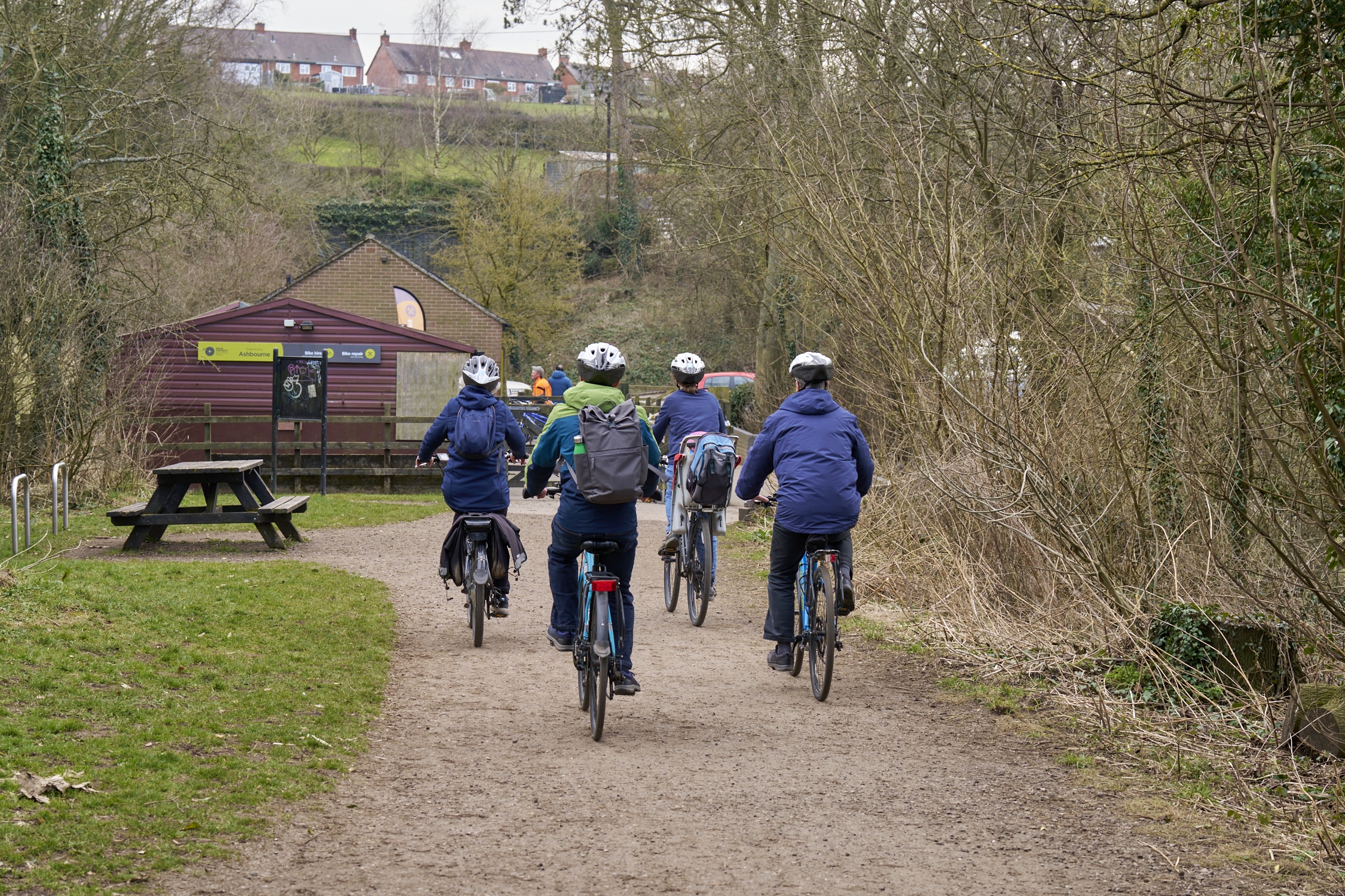 Group on bikes