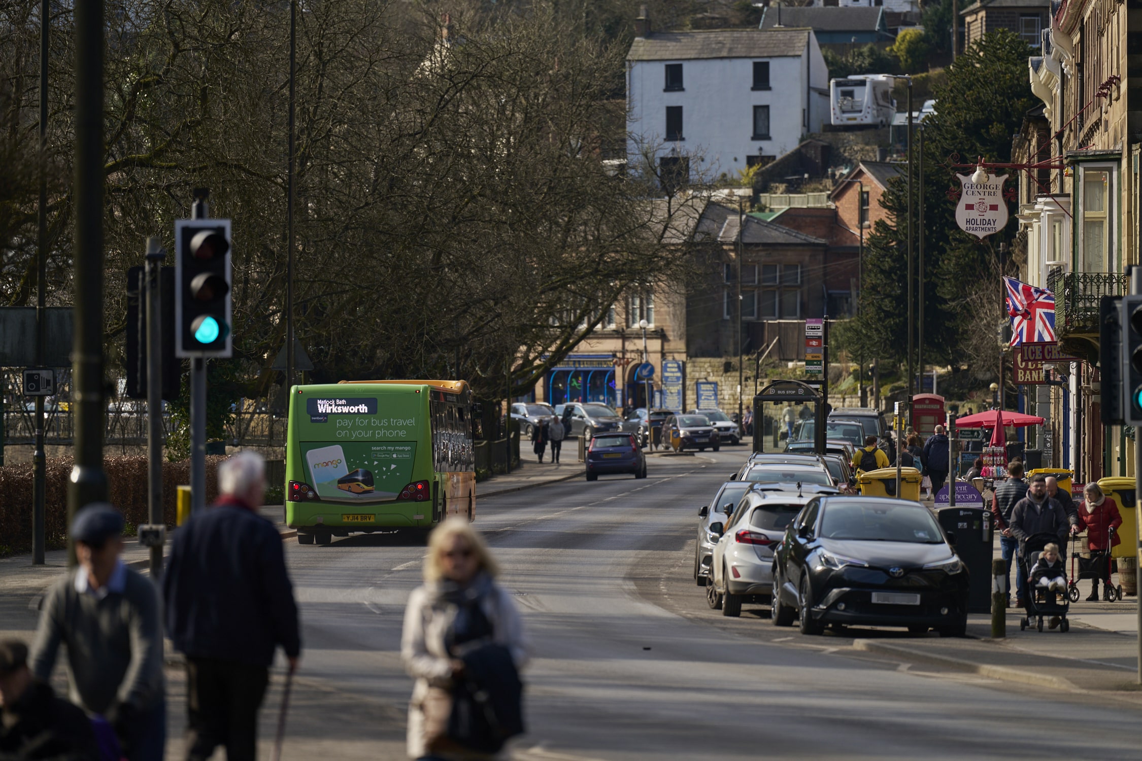 Transport Strategy: A busy road in Matlock, Derby