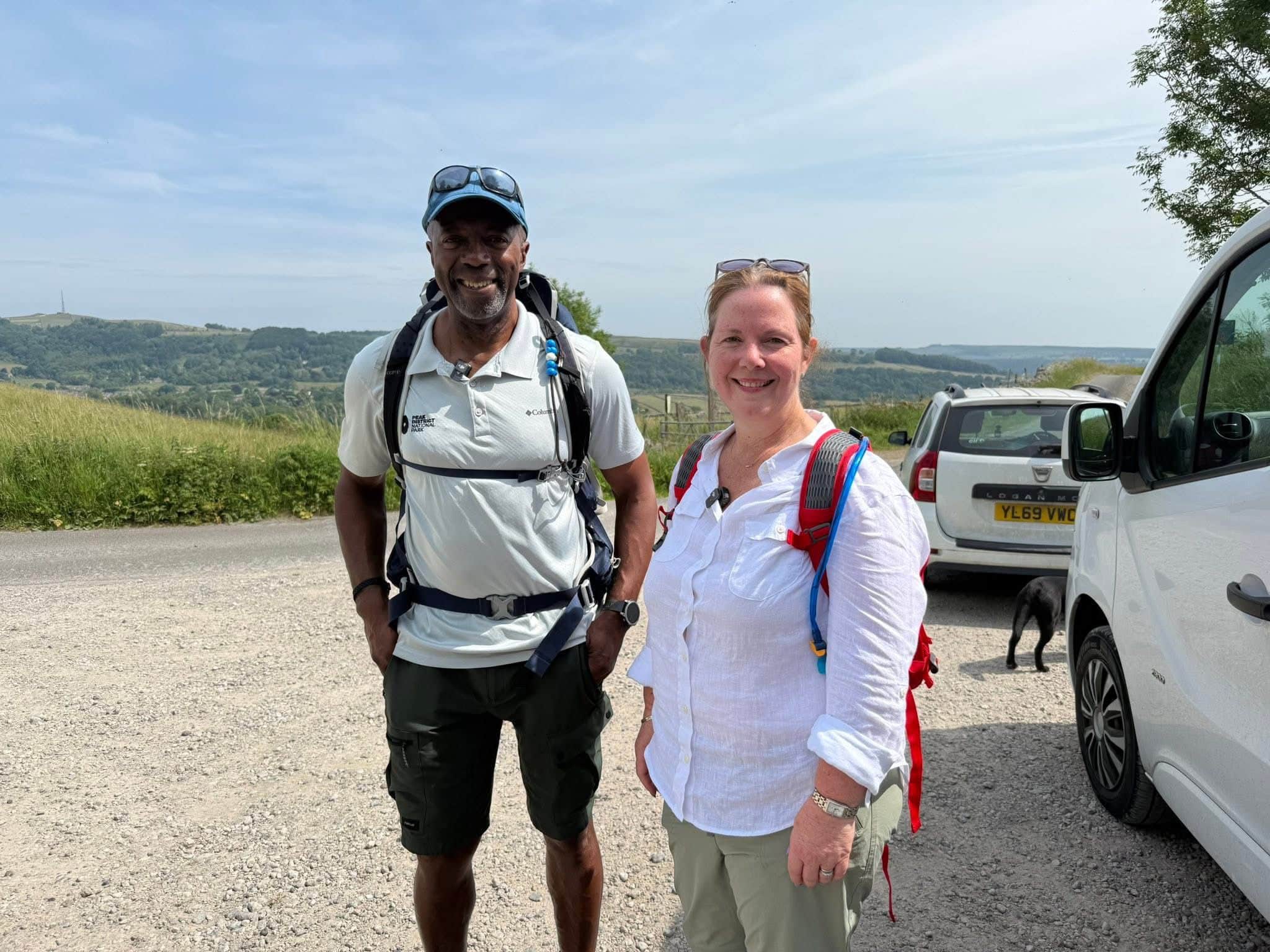 The Loop: Mayor Claire with Godfrey Francis from Peak District Mosaic Group