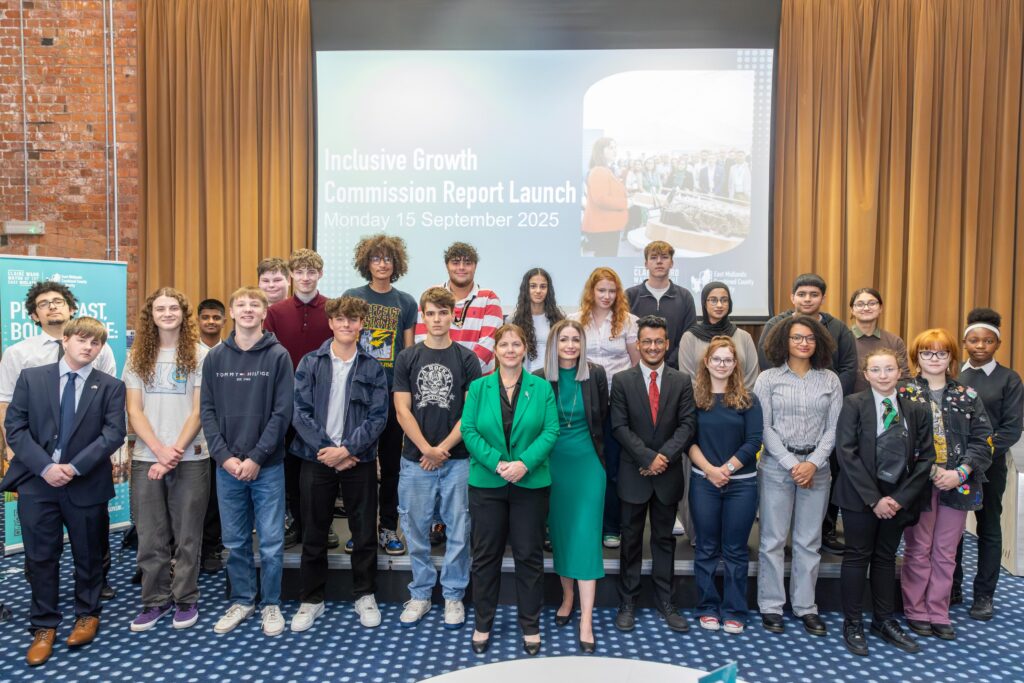 Young people attended the launch of the IGC final report at Derby College.