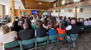 Delegates at the launch of Match My Project for the East Midland, at Nottinghamshire County Council's County Hall.