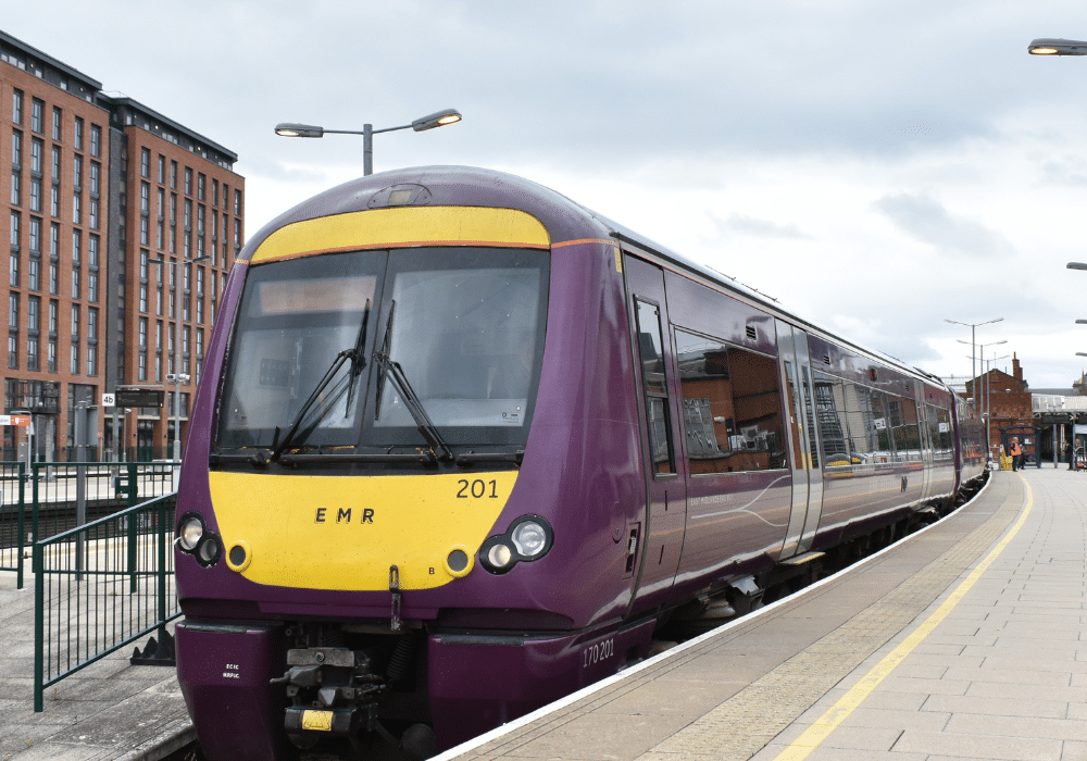 Train at Nottingham station