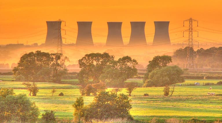 Willington Power Station at sunset. Picture: Histman/CC BY 2.0