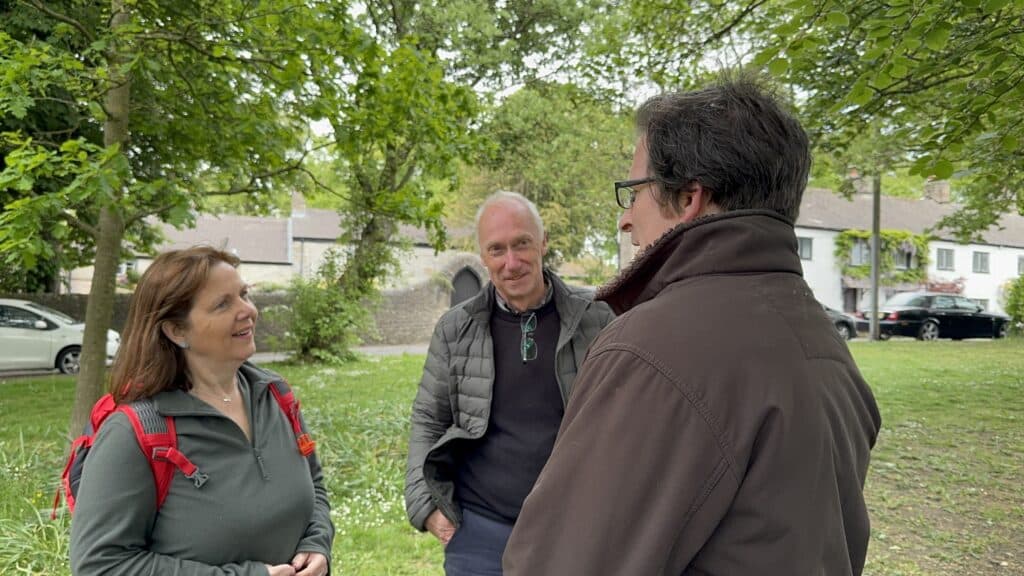 Talking to guests on the first leg of The Loop between Buxton and Miller's Dale.