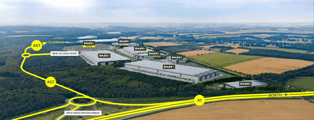 The proposed EM.EX Worksop development.