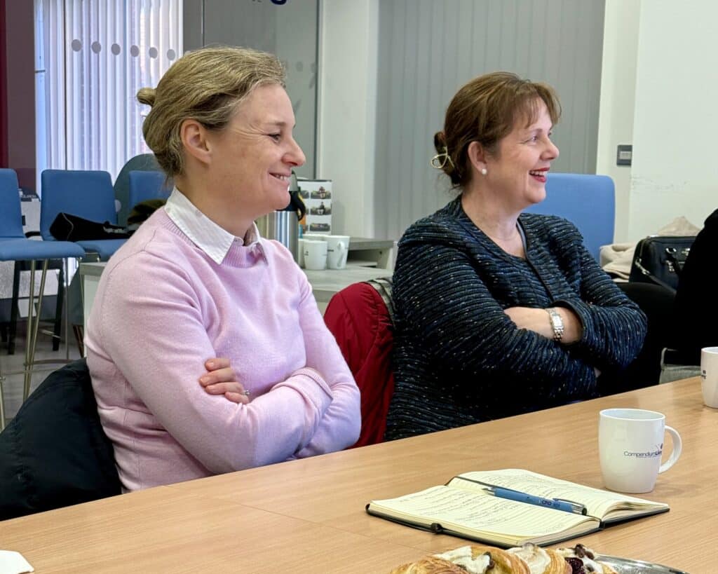 Amy Rees and Mayor Claire meet in Derby to sign the Strategic Place Partnership agreement
