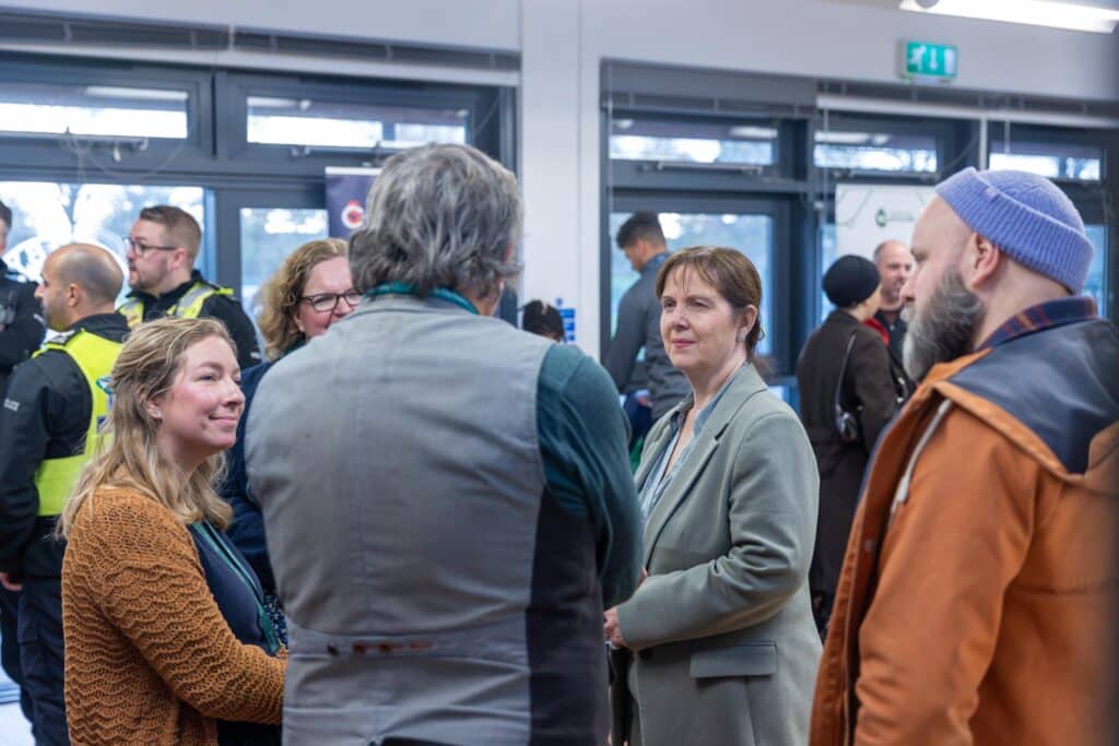 Mayor Claire Ward meets people at Heart of the Park Cafe as part of her community development fund engagement event.