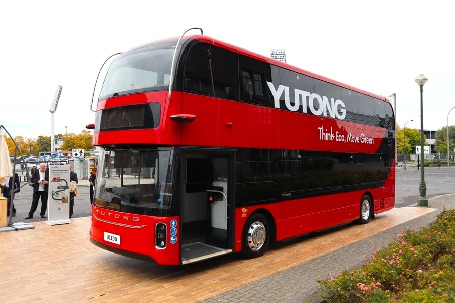 A Yutong next generation U11DD electric double-decker bus.