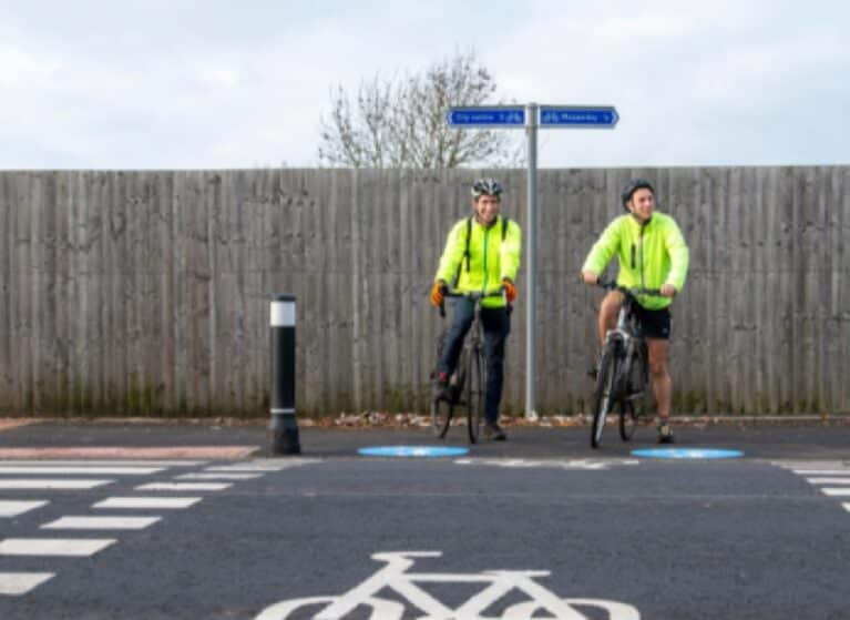 Cyclists test out the new walking and cycling improvements in Mapperley.