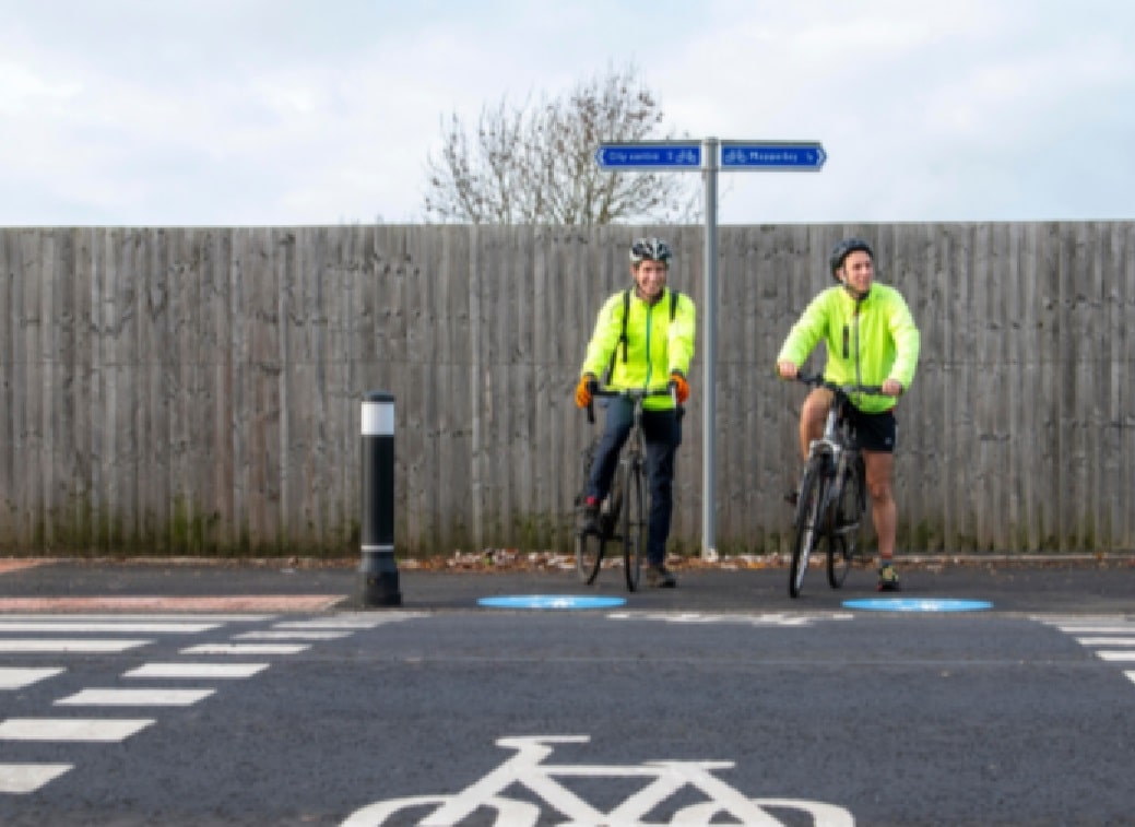 Cyclists test out the new walking and cycling improvements in Mapperley.