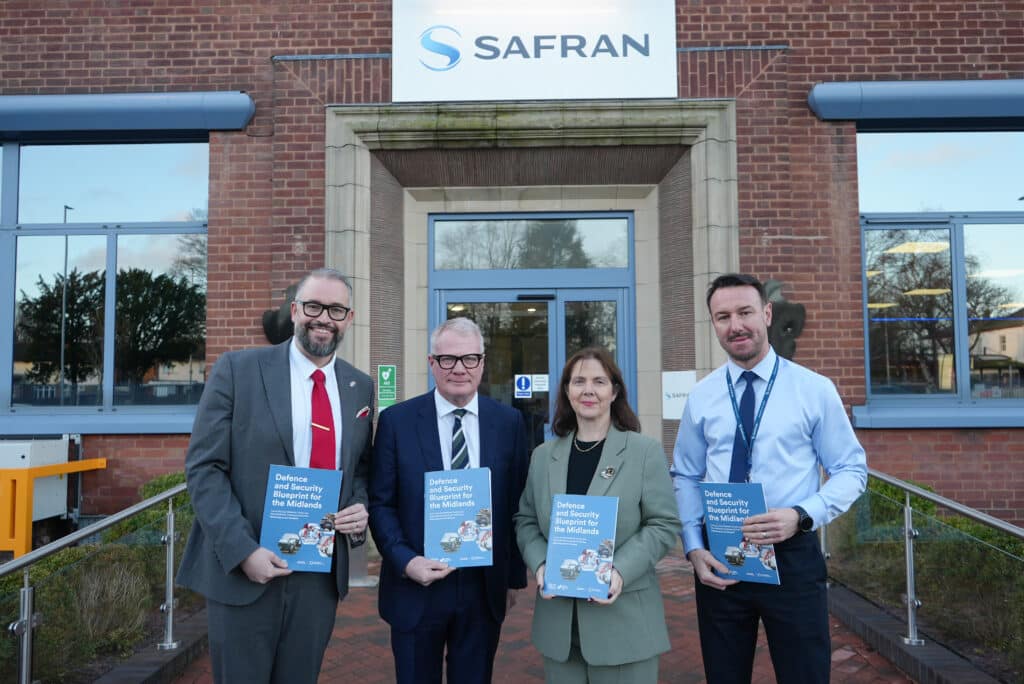 Mayor Claire Ward at Safran for the launch of the Midlands Defence and Security Blueprint.