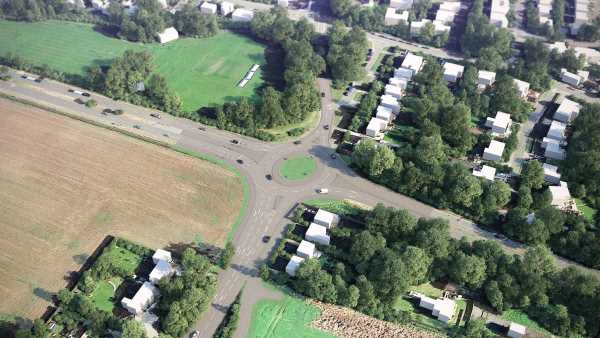 A visualisation of Lowdham Roundabout