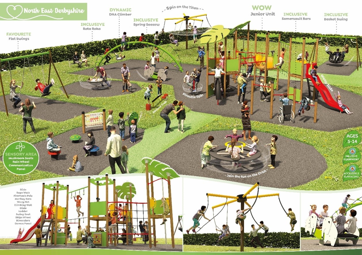 Sharley Park Play Area in Clay Cross is set to be transformed thanks to UKSPF money via EMCCA.