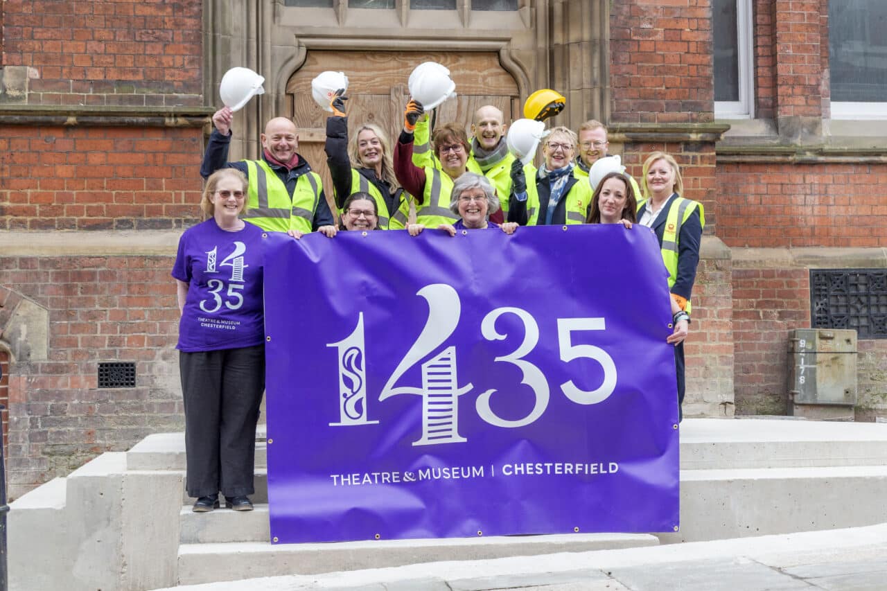 Representatives from Chesterfield Borough Council, G F Tomlinson and East Midlands Combined County Authority outside 1435