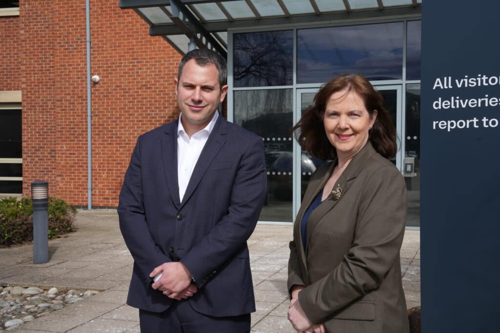 Council co-chairs Chris Spicer and Mayor Claire Ward ahead of the first meeting of the Midlands Defence Council meeting.