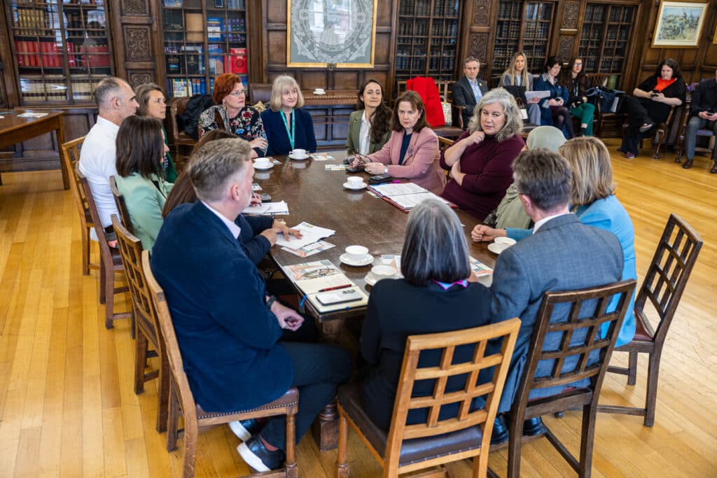 Transport Secretary Heidi Alexander discusses the integrated strategy with interested parties in Nottingham.