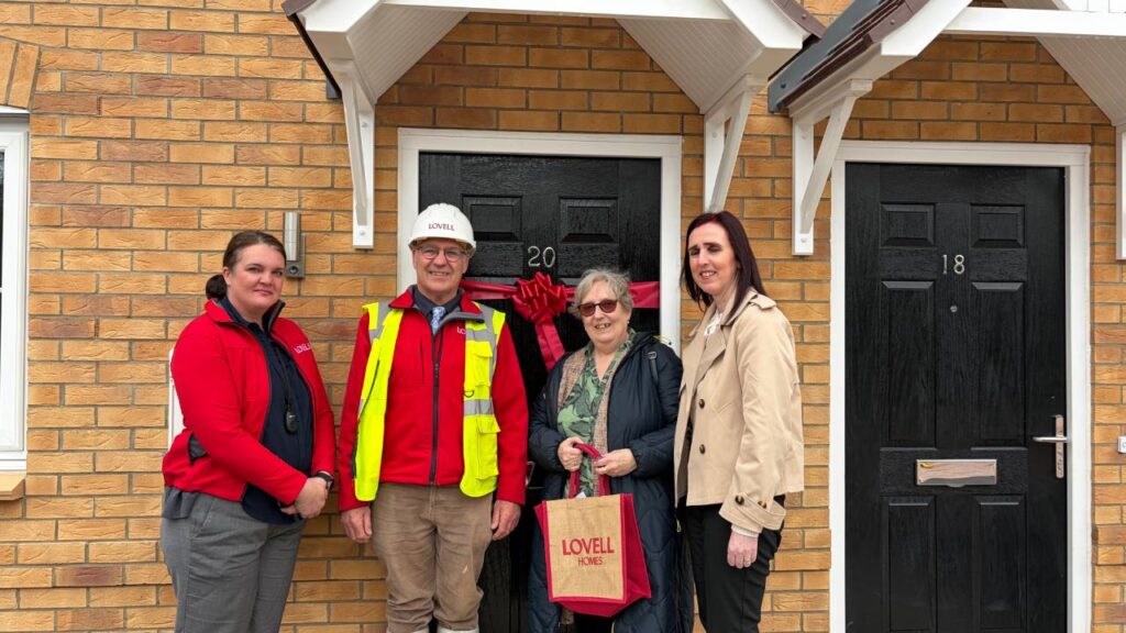 Sarah Payler, second from right, is welcomed into her new home, made possible thanks for Brownfield Housing fund.Sarah Payler, second from right, is welcomed into her new home, made possible thanks for Brownfield Housing fund.From left, Lovell_sales_executive,_Georgiana_xxx,_project_manager,_John_Jenkins,_Sarah_Payler_and_sales_manager,_Sally_Brookes_