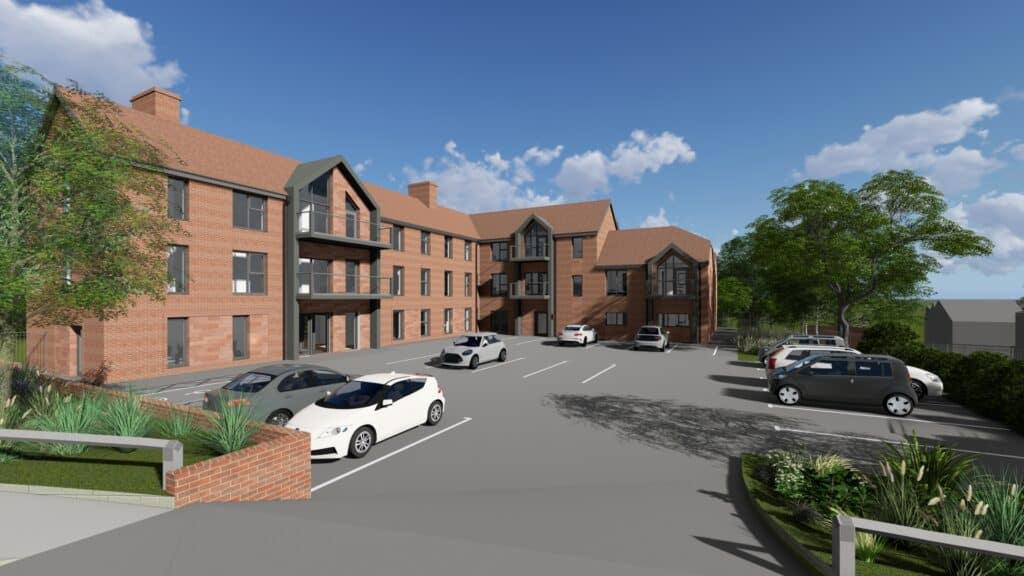 CGI of the entrance to the new homes in The Dales development