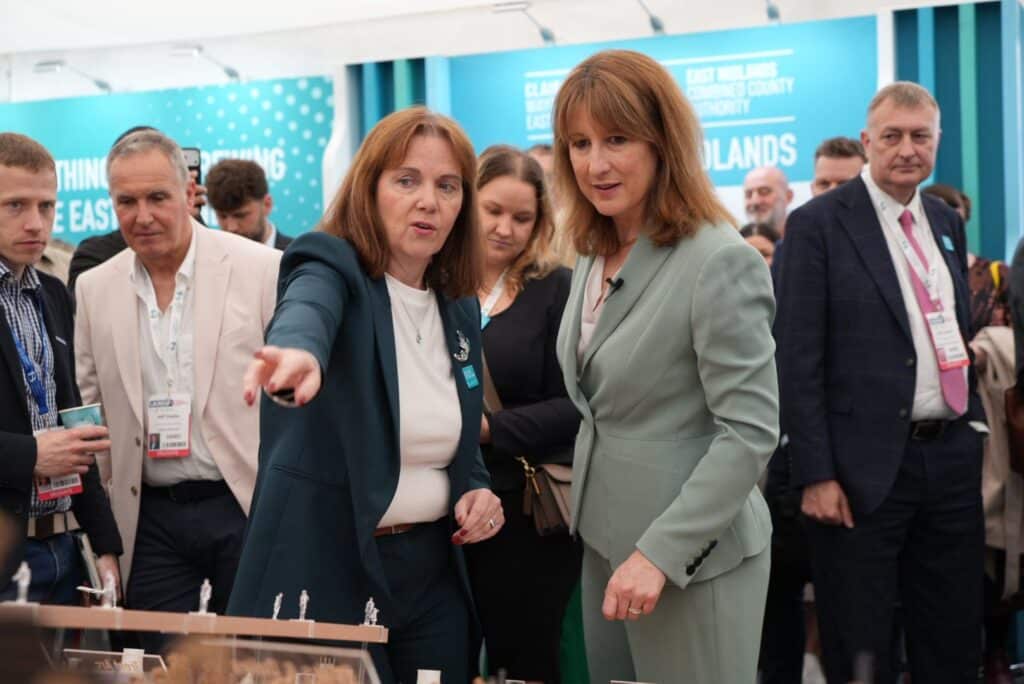 Mayor Claire Ward with Chancellor Rachel Reeves at UKREiiF 2026