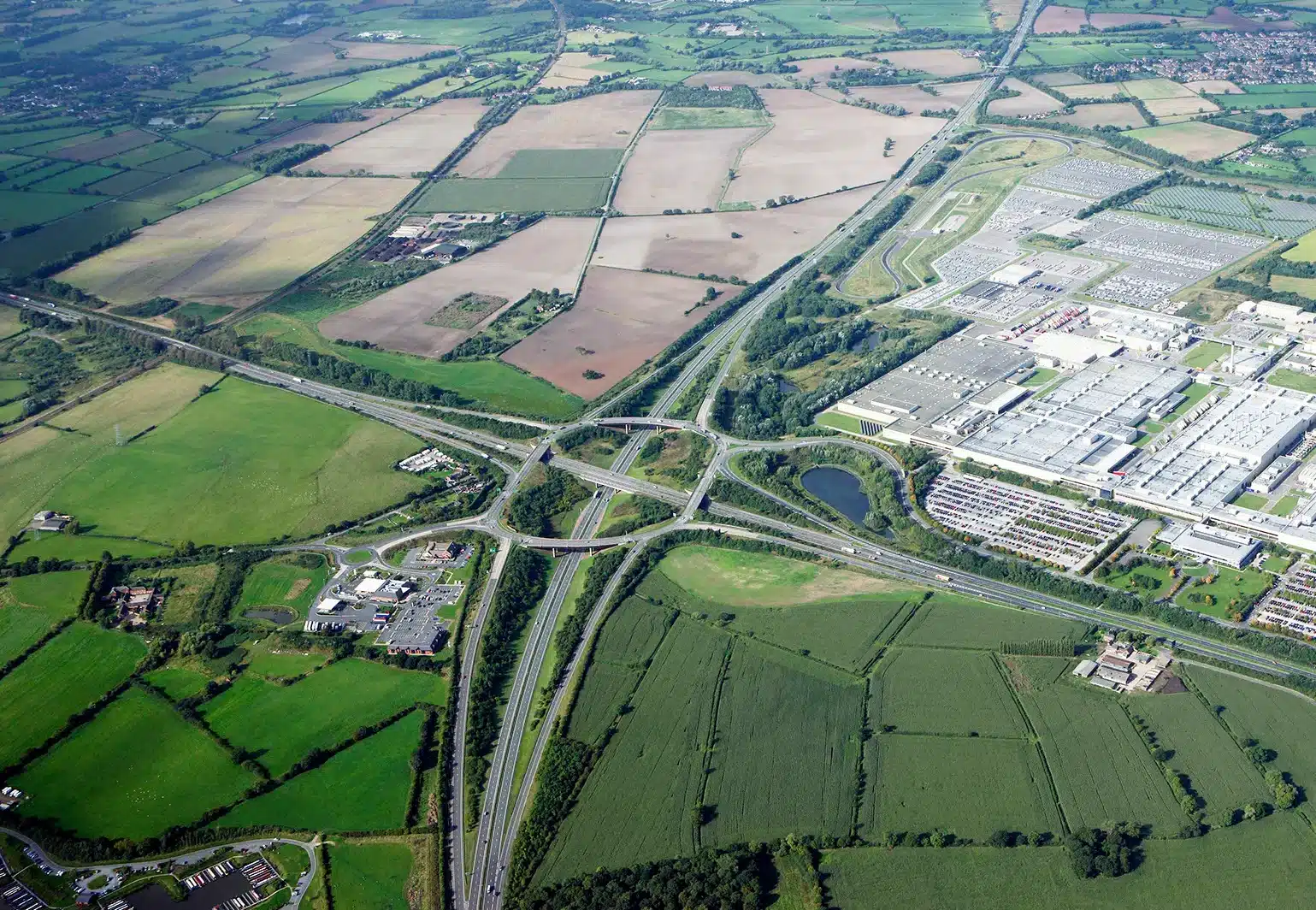 Aerial shot of East Midlands Gateway