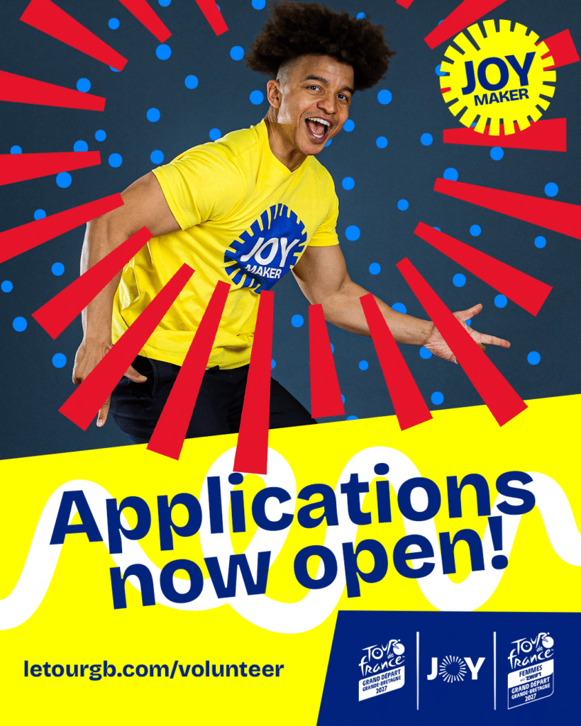 The Tour de France has launched a search for volunteers to support the Grand Depart in the UK in 2027.