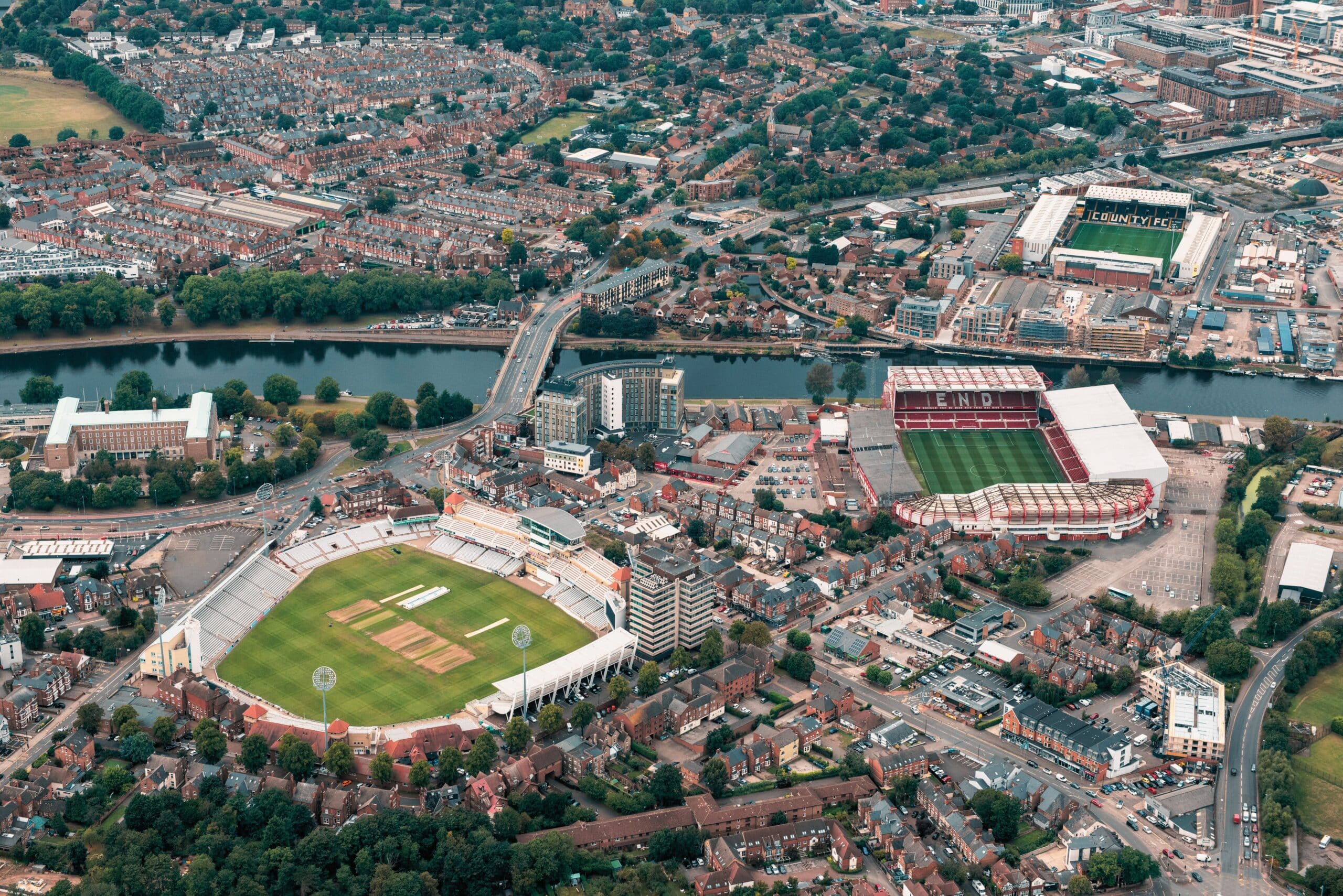 Aerial photo of the Trent Sports District