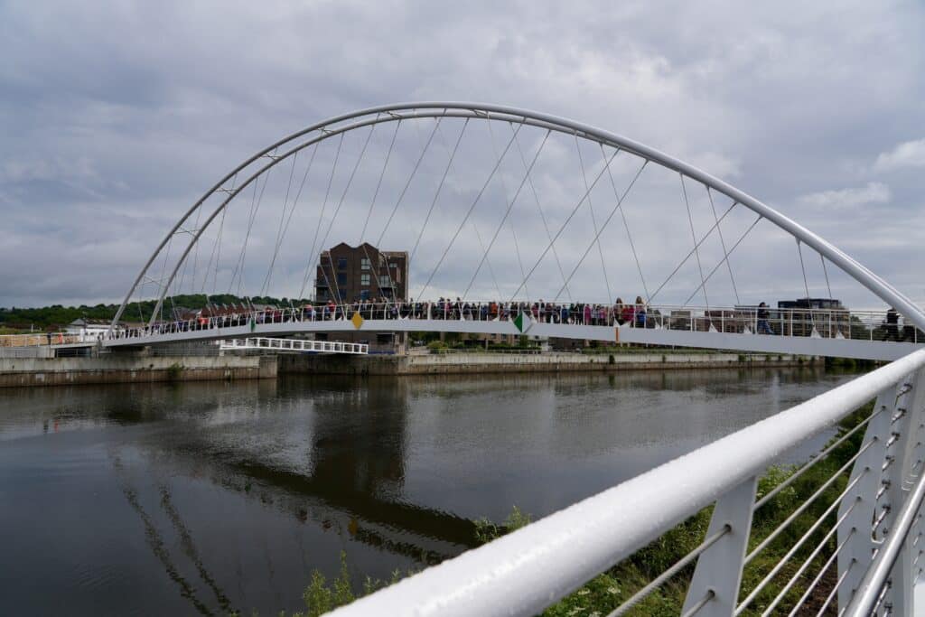 The new Waterside Bridge.