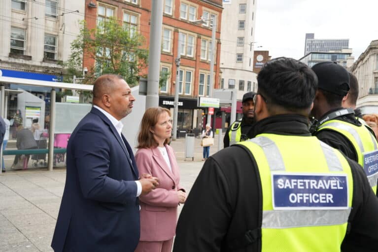 PCC Godden and Mayor Claire meet some of the Operation SafeTravel safer travel officers.