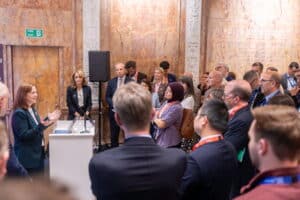 Mayor Claire Ward addresses guests atMidlands Innovation & Investment Reception at the UK Global R&D and Science Investment Summit. Picture: Alex Wilkinson.