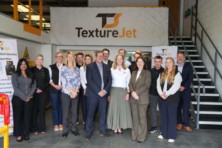 Mayor Claire with TextureJet colleagues
