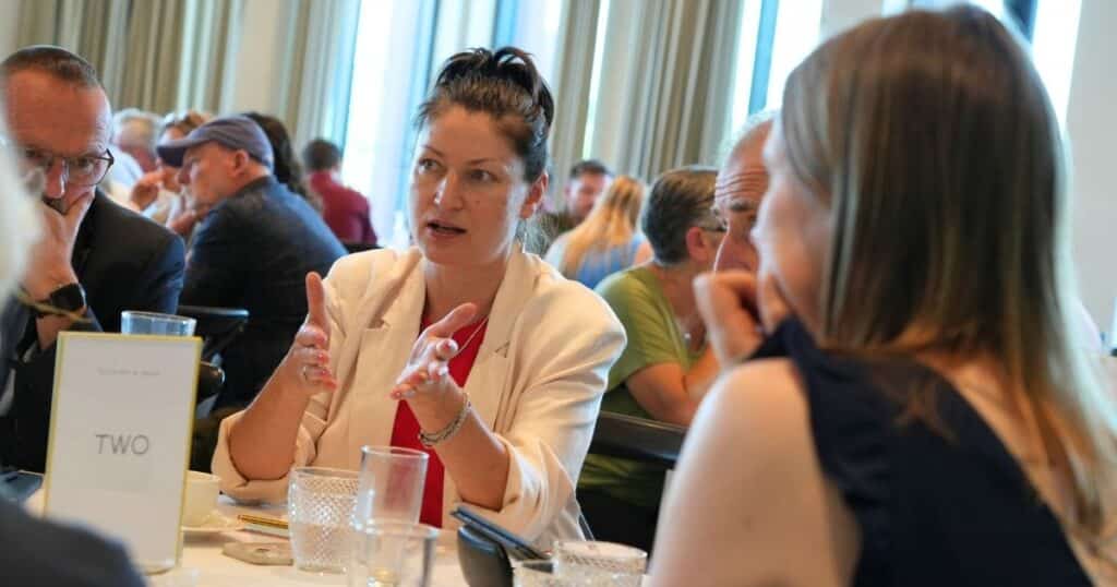 Cleaner energy, green growth and supporting local communities were among topics talked about during the round-table discussions.