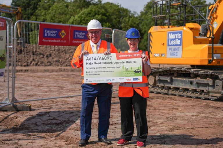 Mayor Claire with Councillor Mick Barton