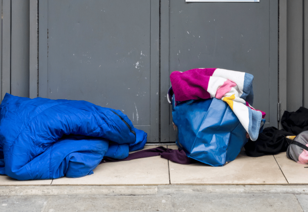 Homeless person's belongings