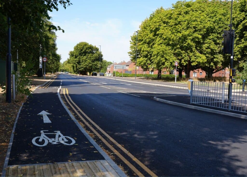 The improvements have provided safer routes for cyclists and pedestrians