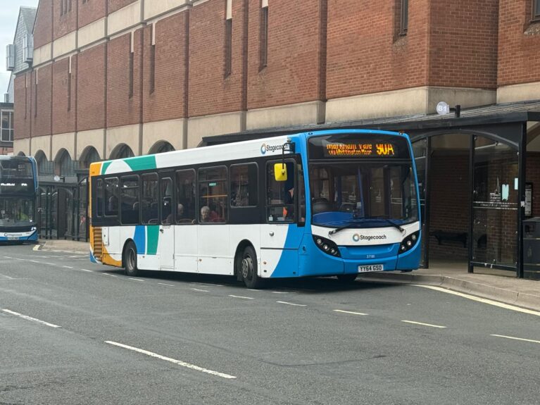 A Stagecoach bus in Chesterfield.