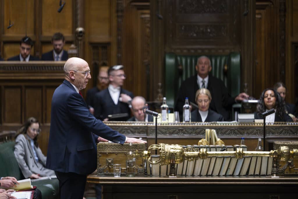 Chancellor John Healey in the Chamber of the House of Commons. Image credit: House of Commons.