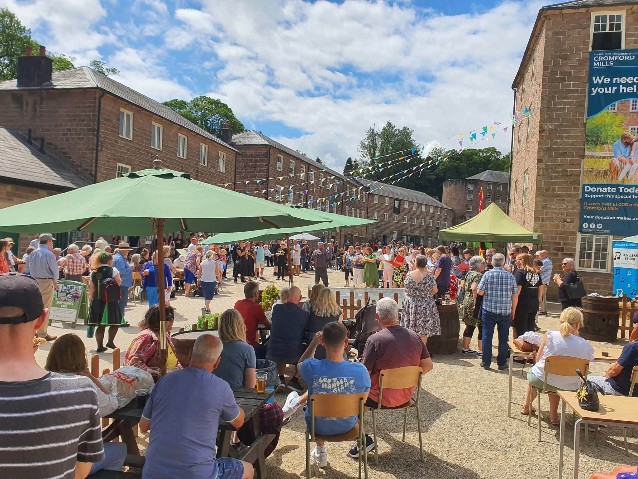 Cromford Mills during the popular annual Beer Festiva