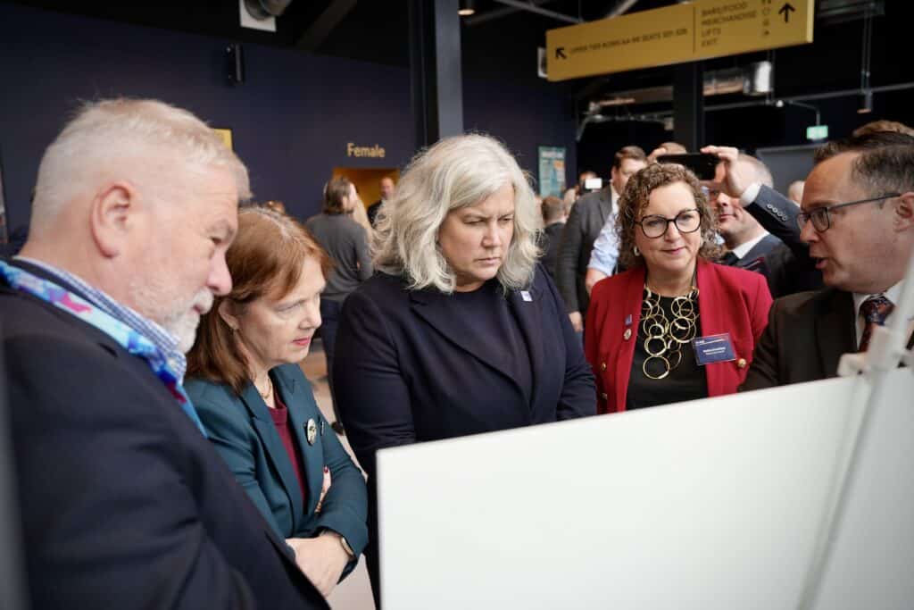 Mayor Claire, Transport Secretary Heidi Alexander and Derby City Council leader, Cllr Nadine Peatfield, hear more about the plans.