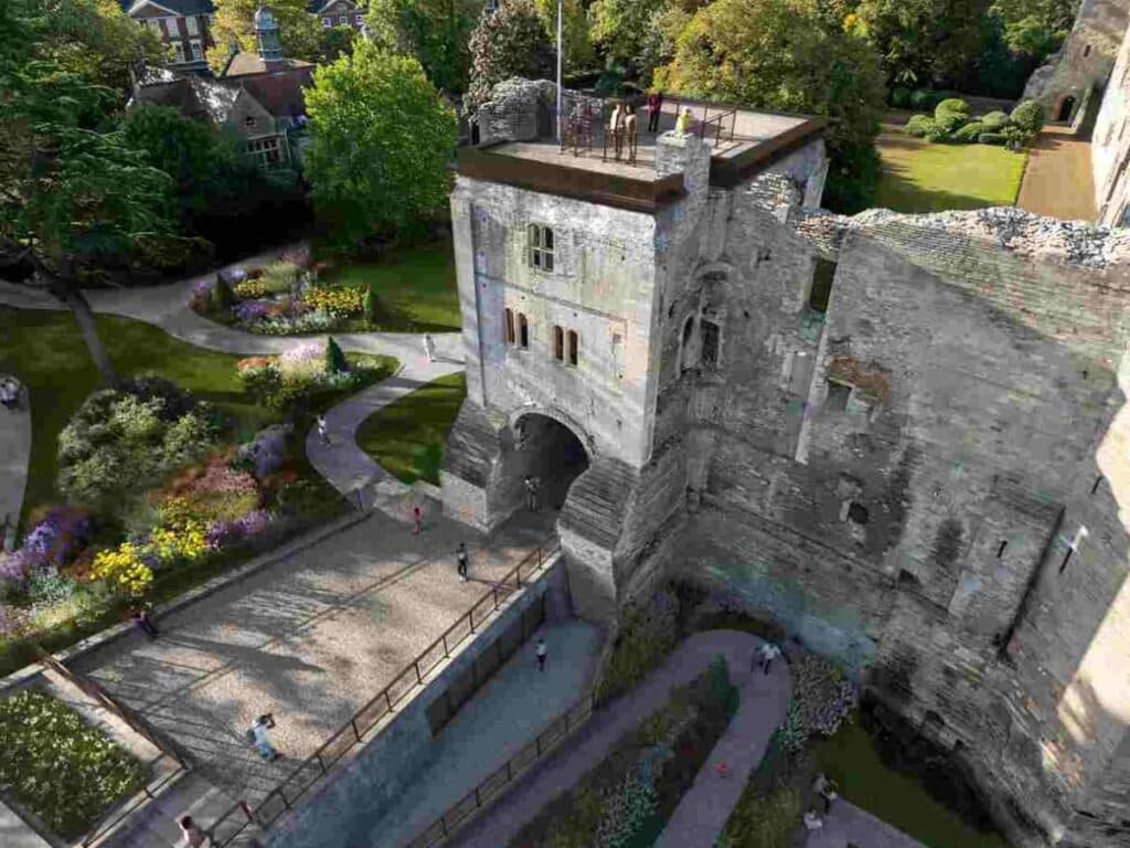 A CGI of the renovations to the Newark Castle Gatehouse