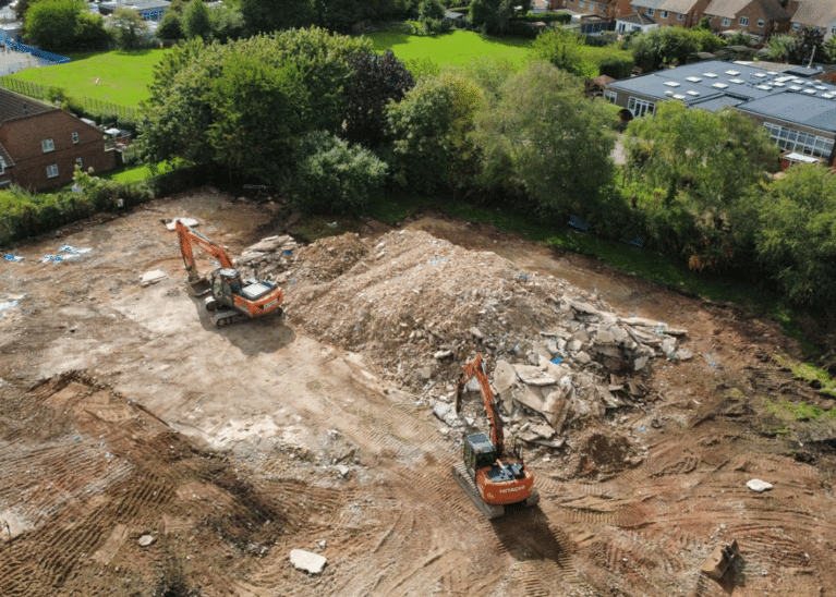 The site demolished